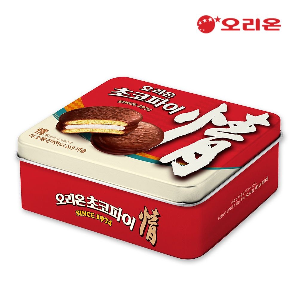 오리온초코파이 틴케이스 12p, 468g, 1개