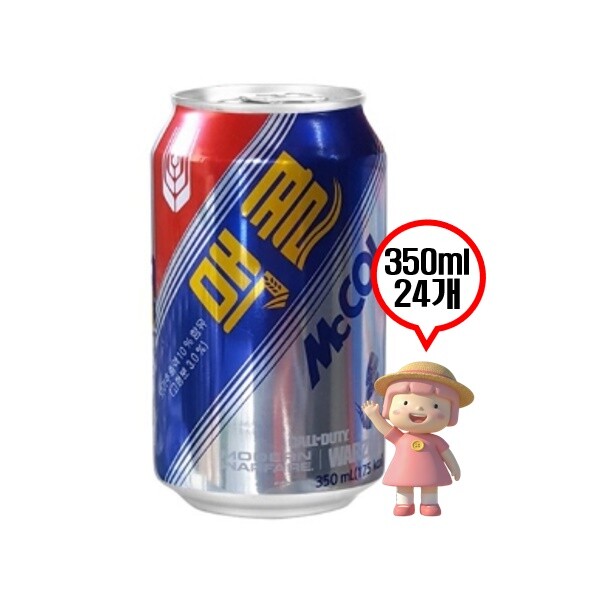 맥콜 350ML*24캔 보리 탄산음료