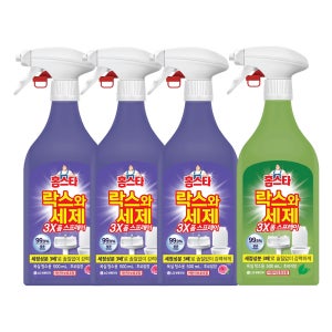 홈스타 락스와 세제 3X 폼 스프레이 후로랄 500ml, 3개