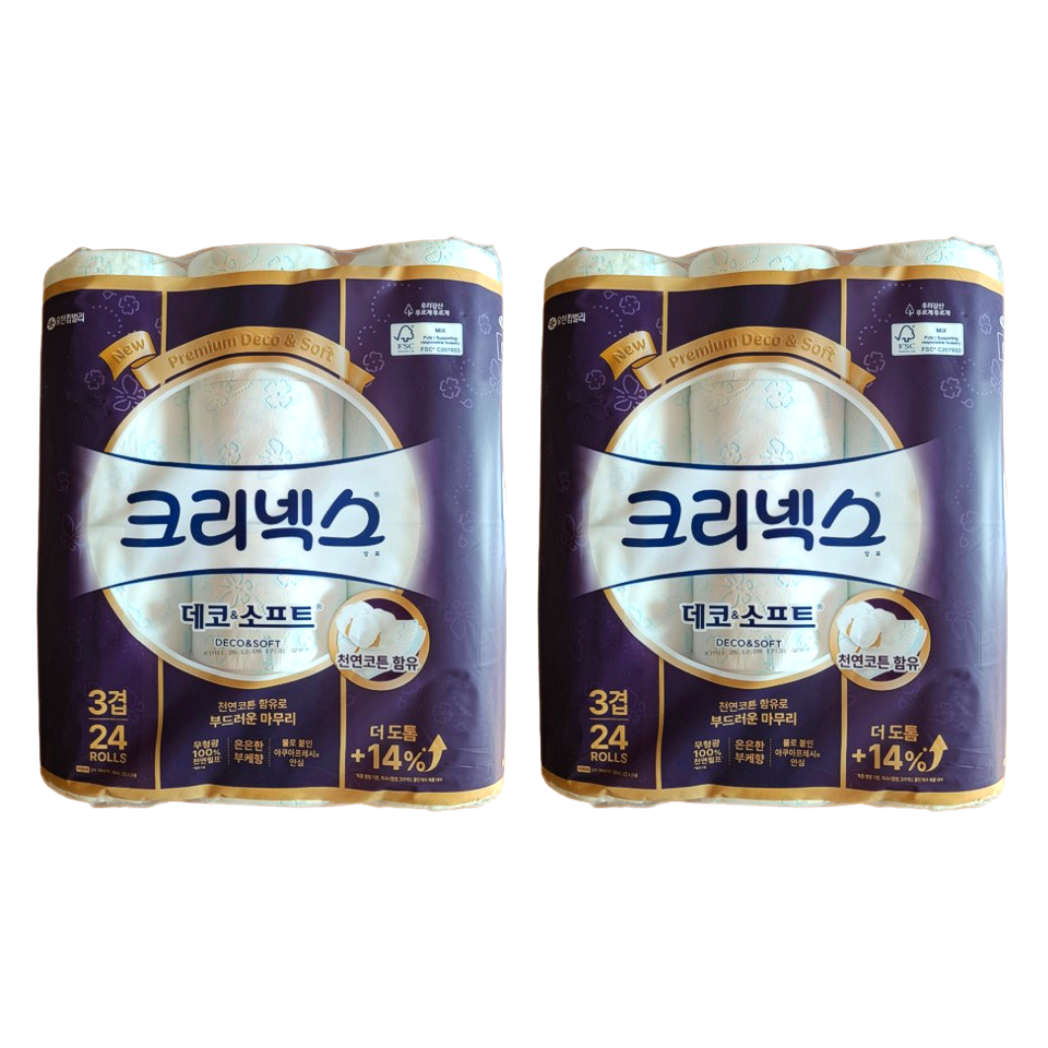크리넥스 데코앤소프트 34M 24개 2팩
