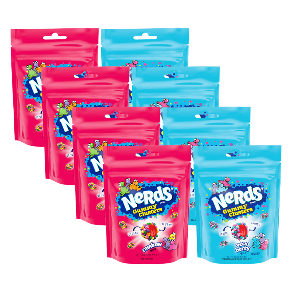 너즈 구미 클러스터 85g 레인보우 4입+베리배리 4입