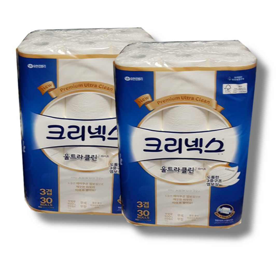 크리넥스 울트라클린 화이트 25mx30롤x2개