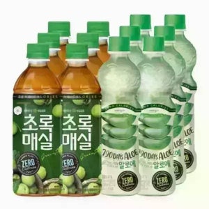 초록매실 제로  + 자연은 알로에 제로 500ml 12페트