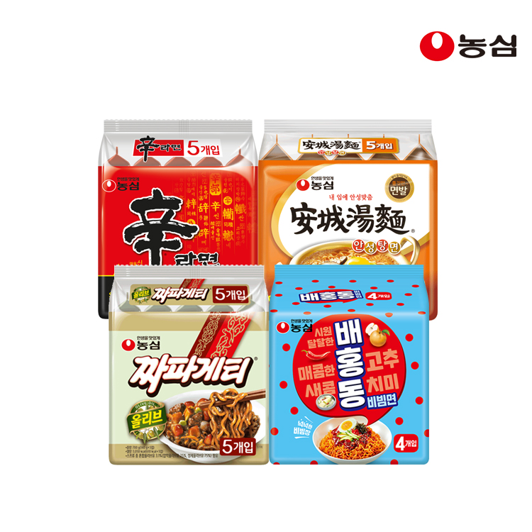 농심 신라면 10개+짜파게티 5개+배홍동 4개