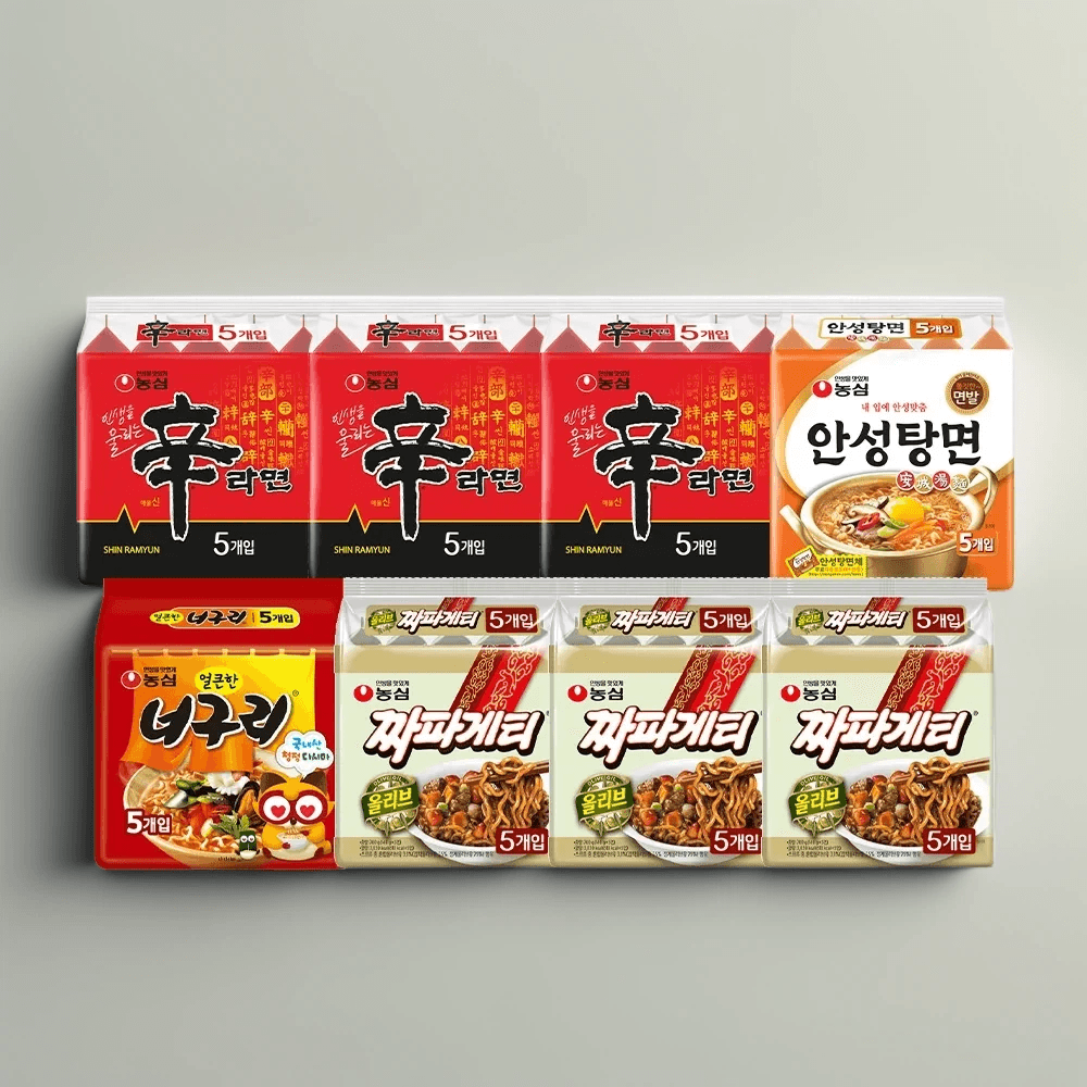 농심 신신신안너짜짜짜 40입(신라면15p + 안성탕면5p + 너구리5p + 짜파게티15p) / 넾다세일쿠폰