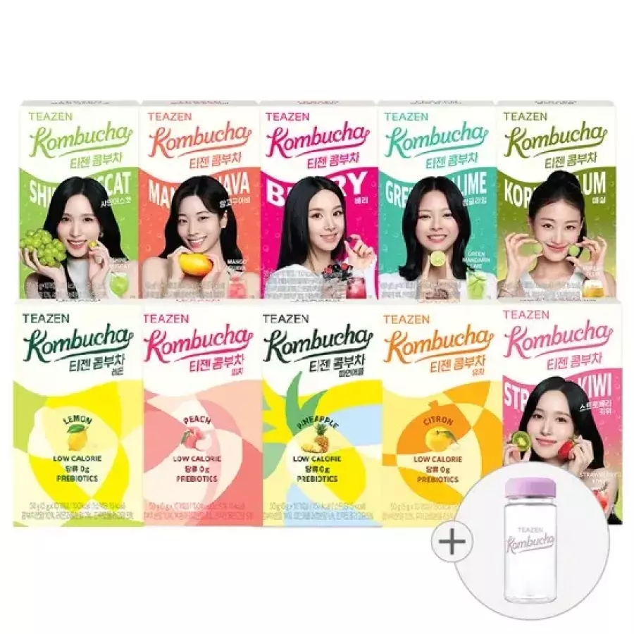 티젠 베스트 콤부차 10스틱 (9종 혼합,총 90스틱)+에코보틀