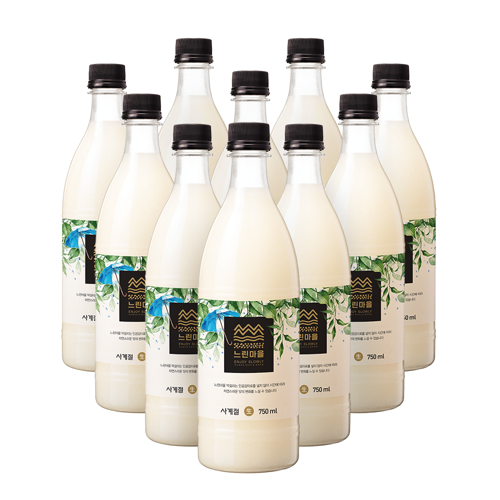배상면주가 무아스파탐 느린마을막걸리 750ml x 10입