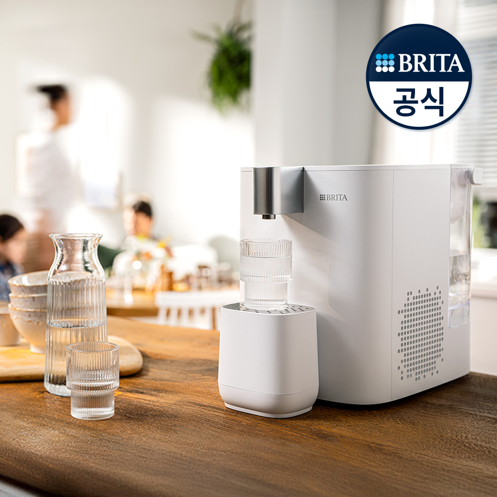 브리타 큐브 쿨 무타공 냉온정수기 5.3L 화이트+ 기본필터 1