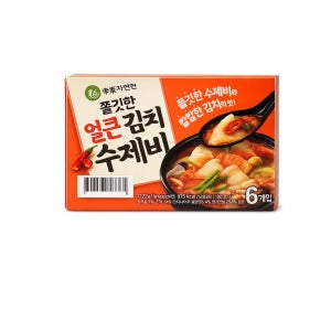 이가자연면 쫄깃한 얼큰 김치수제비 187gx6개입