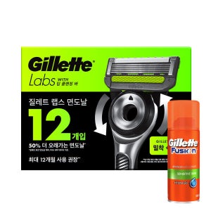 질레트 랩스 딥클렌징바 면도날 12입