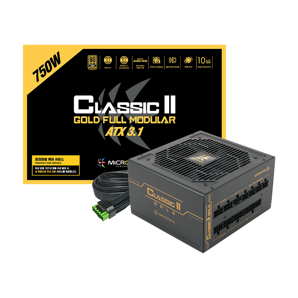 마이크로닉스 Classic II 750W 80PLUS GOLD 풀모듈러 ATX3.1 (...
