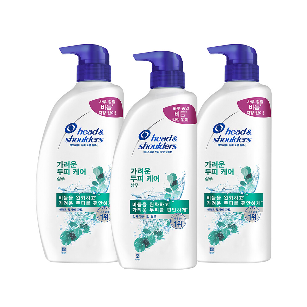 헤드앤숄더 샴푸 850ml 3개+미니샴푸 2개 증정