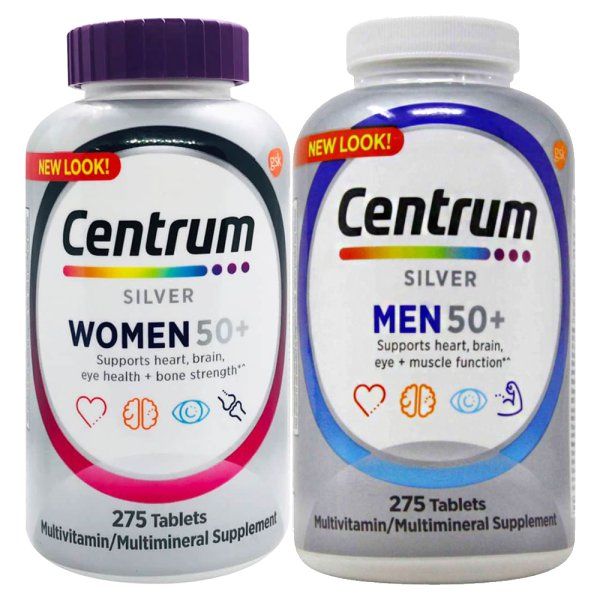 Centrum 센트룸 실버 50+ 멀티비타민 275정 남성&여성 세트