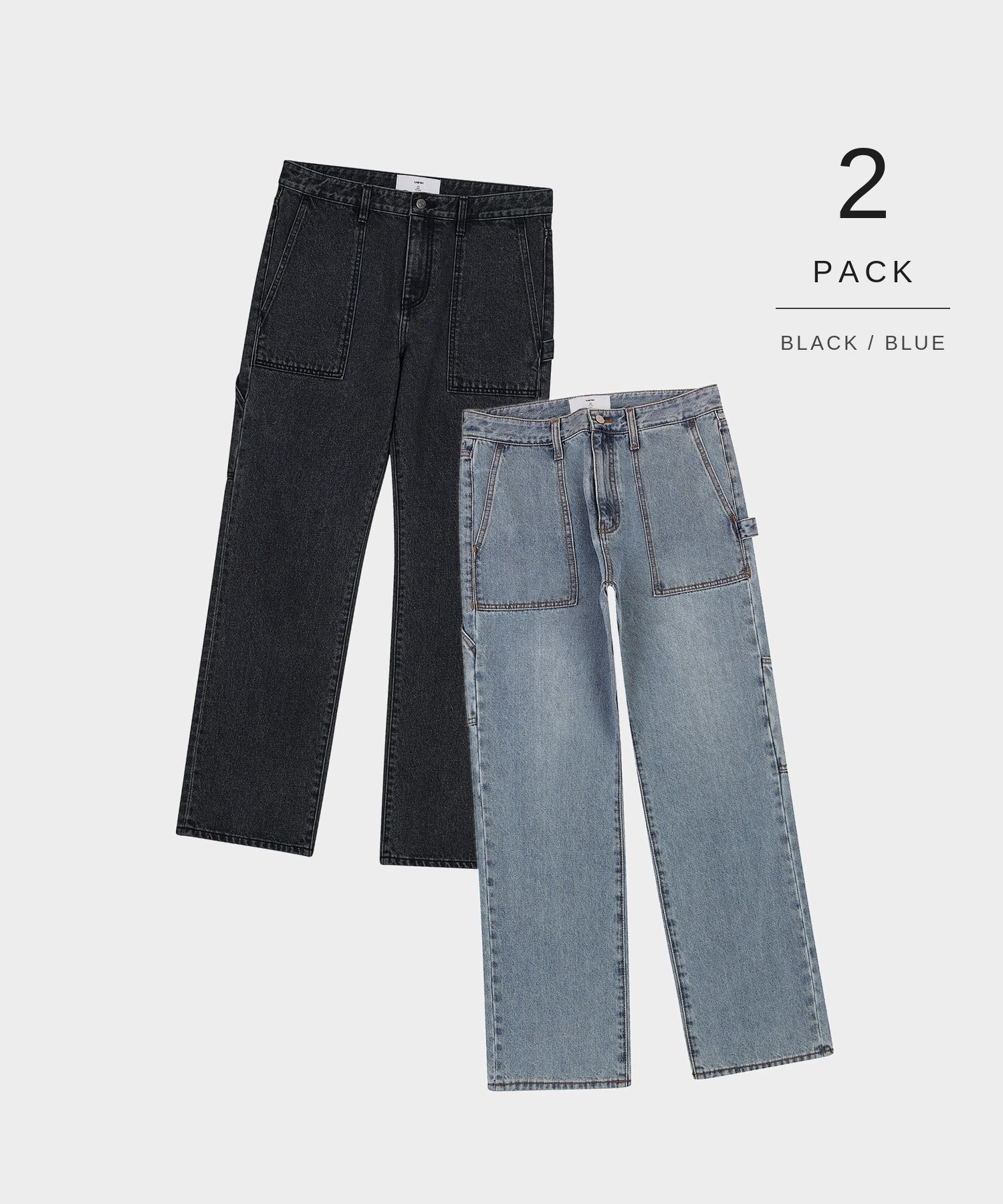 2PACK 카펜터 스트레이트 데님 팬츠
