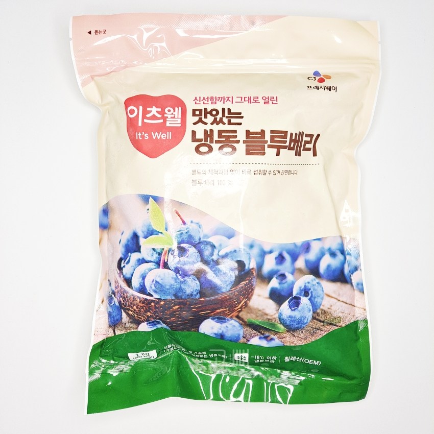 이츠웰 맛있는 냉동 블루베리 1kg