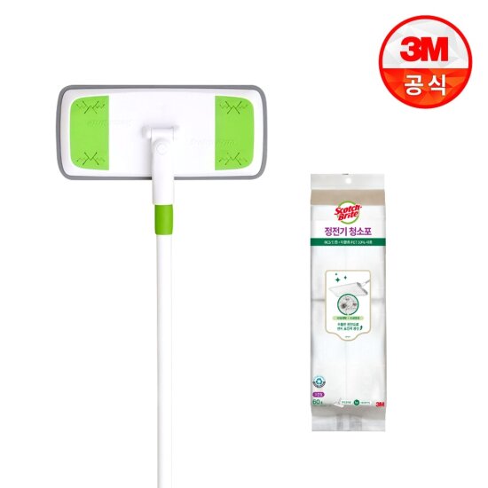 3M 이지클린 핑크 막대걸레+청소포 60매