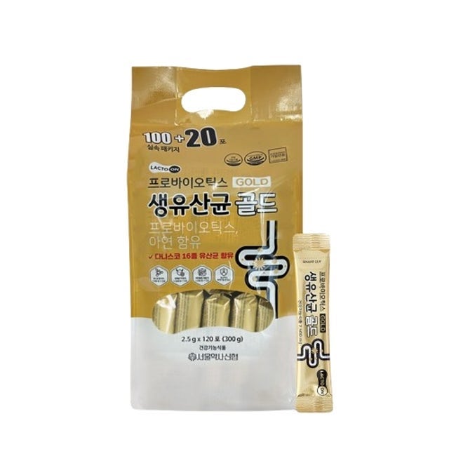 락토온 프로바이오틱스 생유산균 골드 120포 1+1 (8개월분)
