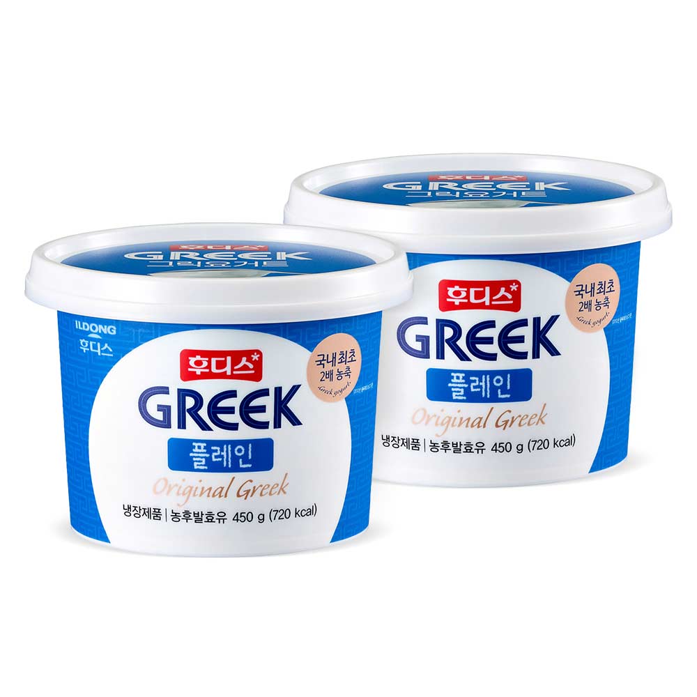후디스 그릭요거트 플레인 450g 2개
