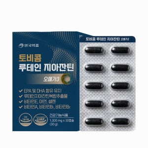 안국약품 토비콤 루테인 지아잔틴 오메가3 눈 혈행 케어 30캡슐, 6개