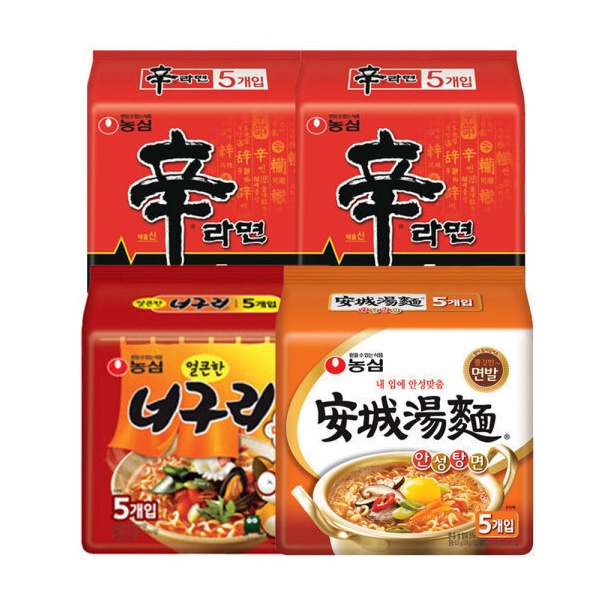 신라면10입 +안성탕면5입 +너구리5입