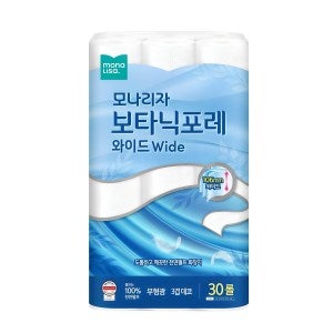 모나리자 보타닉포레 와이드 3겹 화장지 30m 60롤