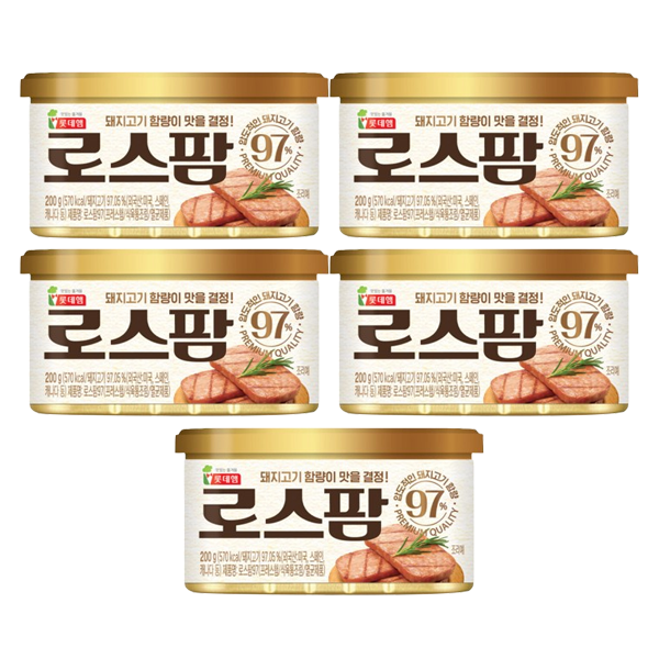 롯데햄 로스팜 200g 5캔