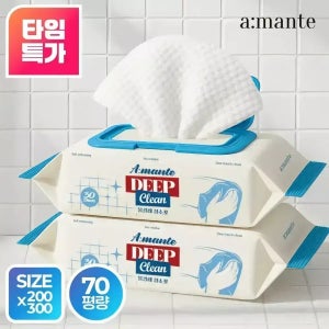 아망떼 물걸레 청소포 5팩 150매 청소 물티슈 대형