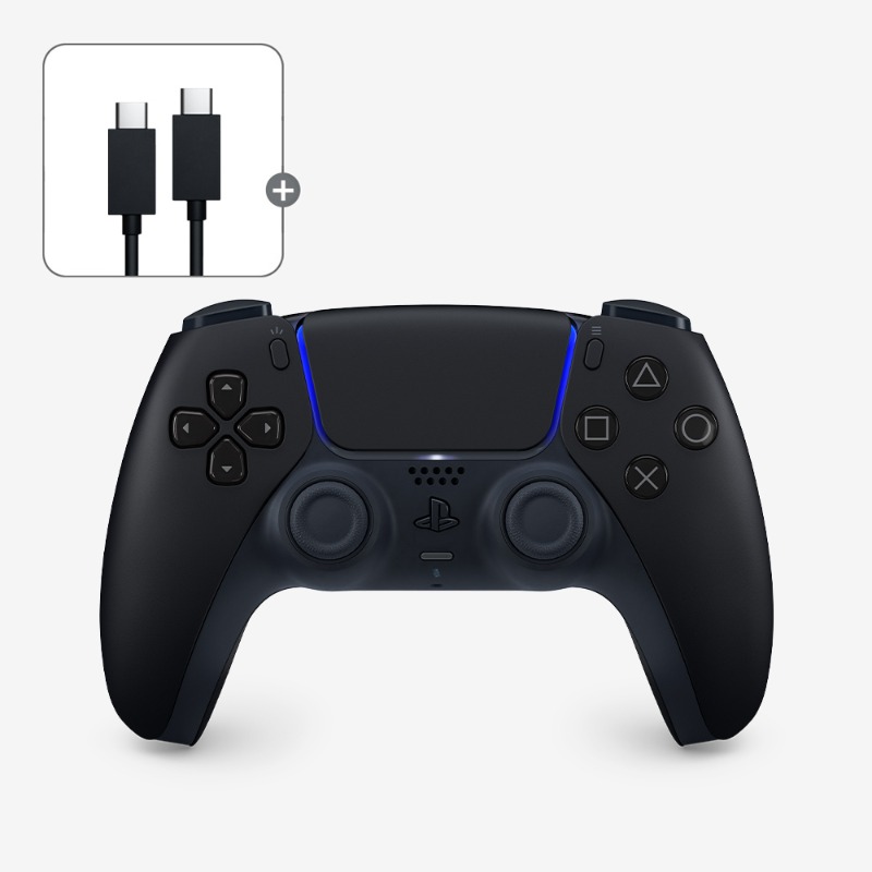 PS5 듀얼센스 미드나이트 블랙 + PC용 USB 케이블 (체감 5.4만)