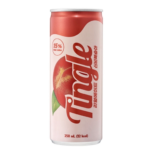 리얼과즙 팅글 리얼에이드 신비복숭아, 250ml, 24개