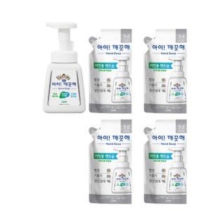 아이깨끗해 핸드워시 용기 키친 250ml + 리필200ml 4개