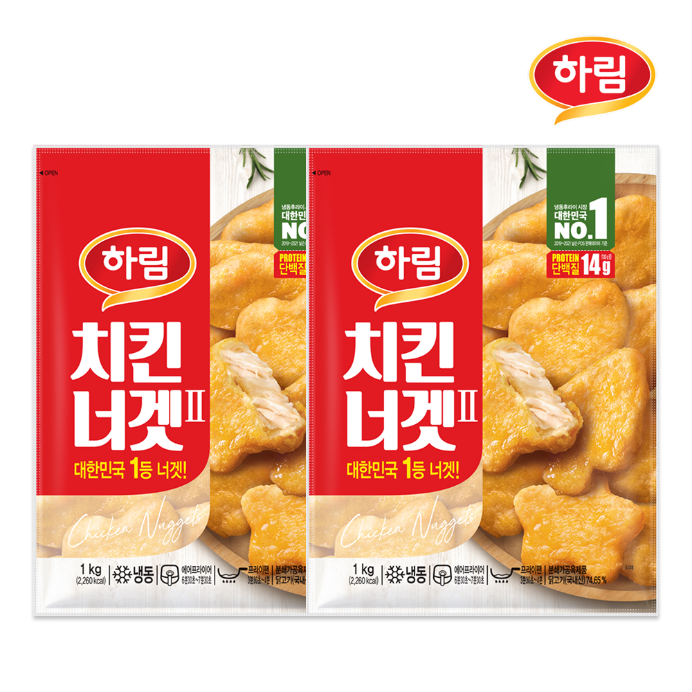 하림 치킨너겟(2) 1kg 2봉