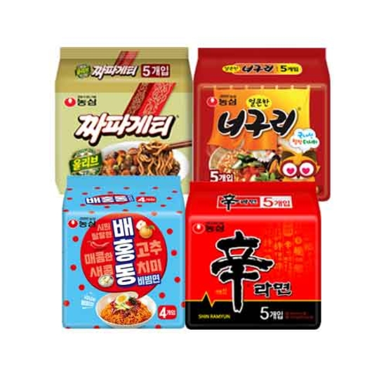 신라면 5입+너구리 5입+짜파게티5입+배홍동 4입 (총 19봉)