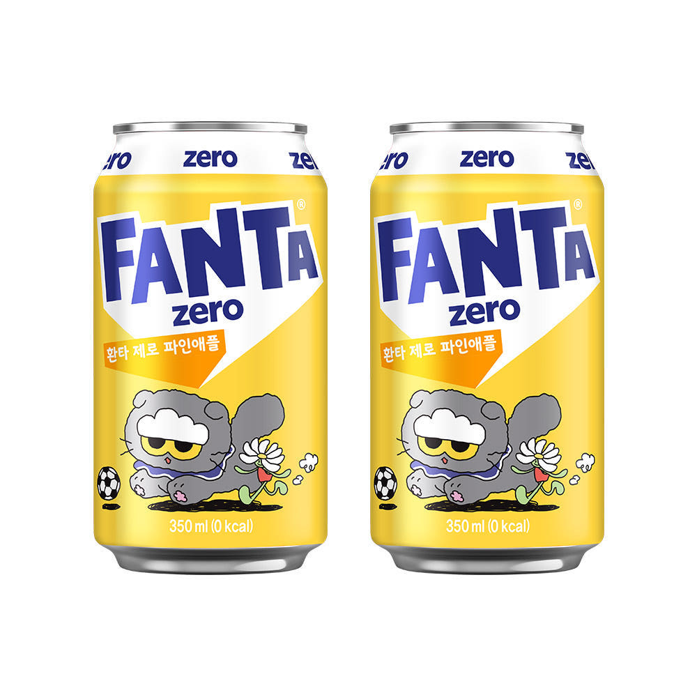 환타 제로 파인애플 탄산음료, 350ml, 24개