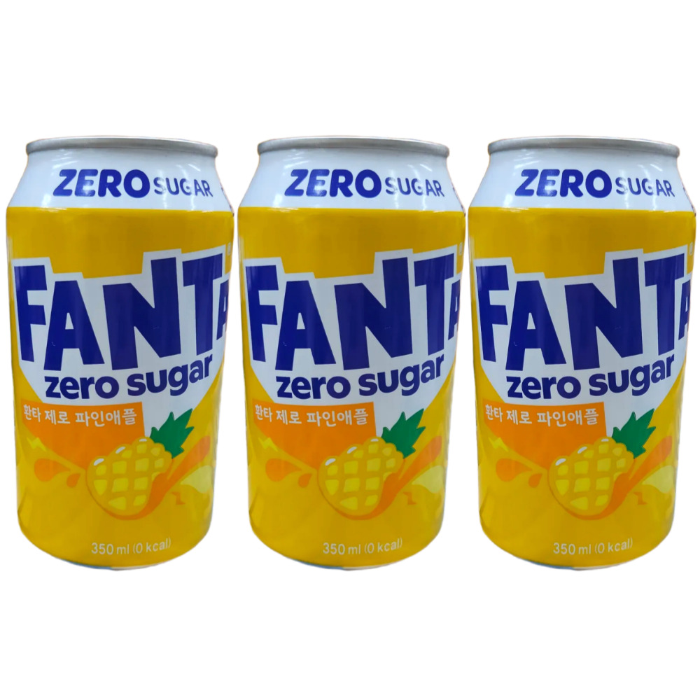 환타 제로 파인애플 탄산음료, 350ml, 24개