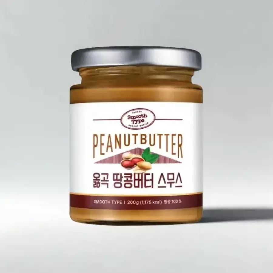 옳곡 100% 국내산 땅콩버터 스무스, 200g, 1개