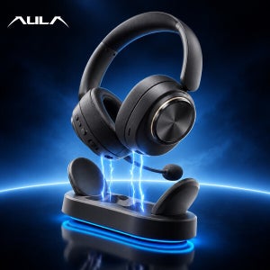 AULA 독거미 G7 Pro V2 게이밍 헤드셋 충전독포함