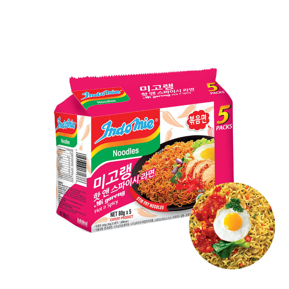 [소비기한 26.10.31] 미고랭 라면 핫 앤 스파이시 볶음면 400g, 8개, 80g, 40개