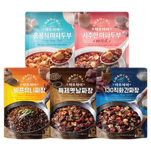 차오차이 짜장 마파두부 체험팩 5종 세트, 900g, 1세트
