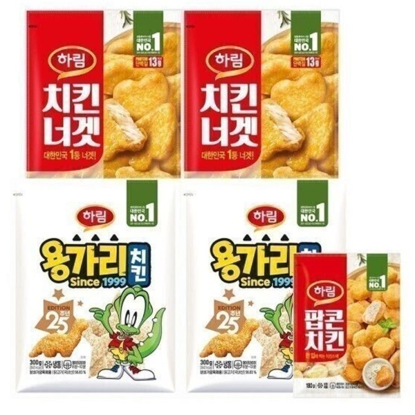 하림 용가리치킨, 300g, 2봉 + 치킨너겟, 300g, 2봉