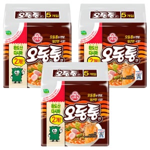 오뚜기 오동통면 120g, 15개, (5개입 X 3팩)