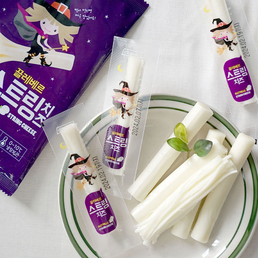 끌레베르 스트링치즈 90g 10봉 (18g x 50개)+모짜렐라치즈 증정