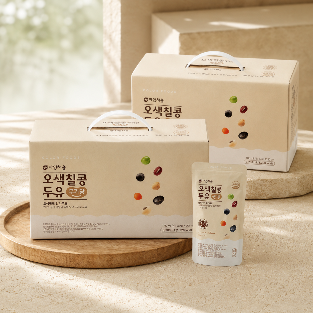 오색칠콩두유 무가당 185ml 40팩