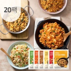 아임닭 맛있는 닭가슴살 볶음밥, 5종, 200g, 20개