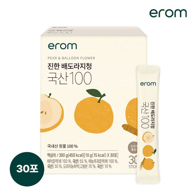 이롬 진한 국내산 배도라지청 10g 30개 [-68%]