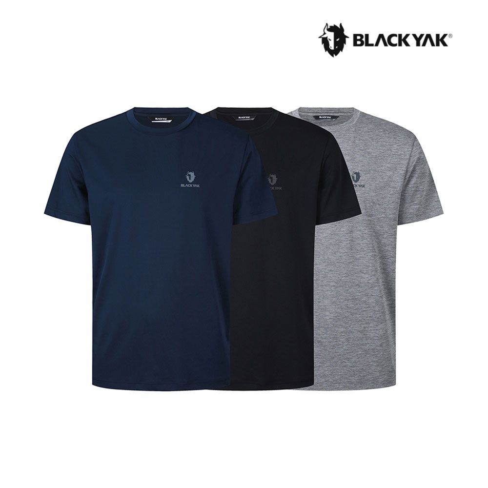 블랙야크 남녀공용 여름 기능성 라운드 티셔츠 3Pack