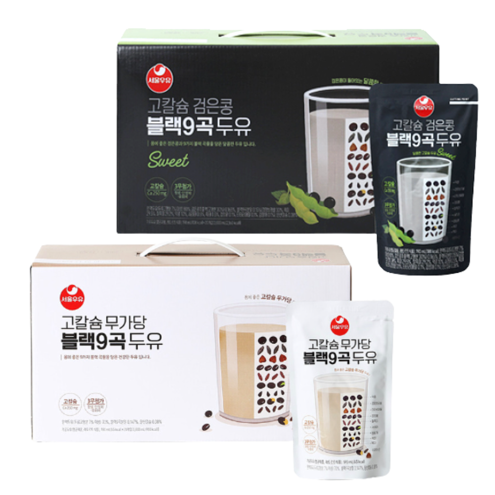 서울우유 무가당 블랙9곡 두유 190ml 20팩
