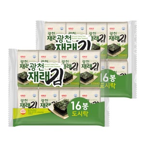 삼육김 광천 재래 도시락김 4g, 32봉