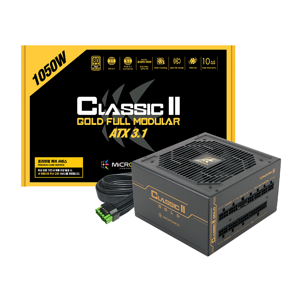 마이크로닉스 Classic II 1050W 80PLUS골드 풀모듈러 ATX3.1