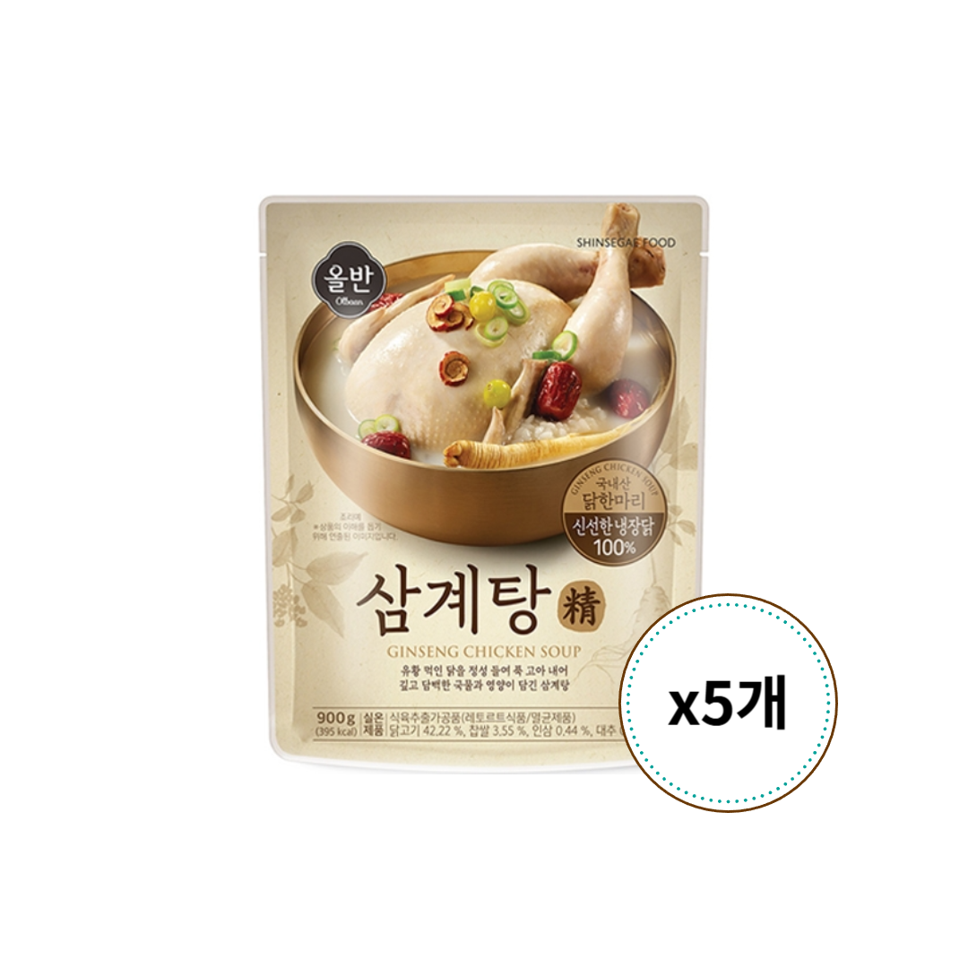 올반키친 삼계탕 정 900g x 5팩