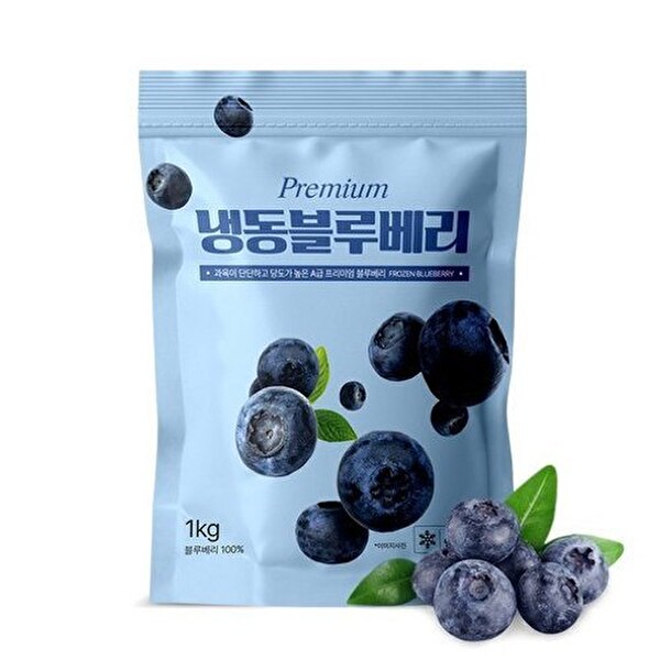 IQF공법 깨끗이 씻어 나온 냉동 블루베리 1kg 2봉